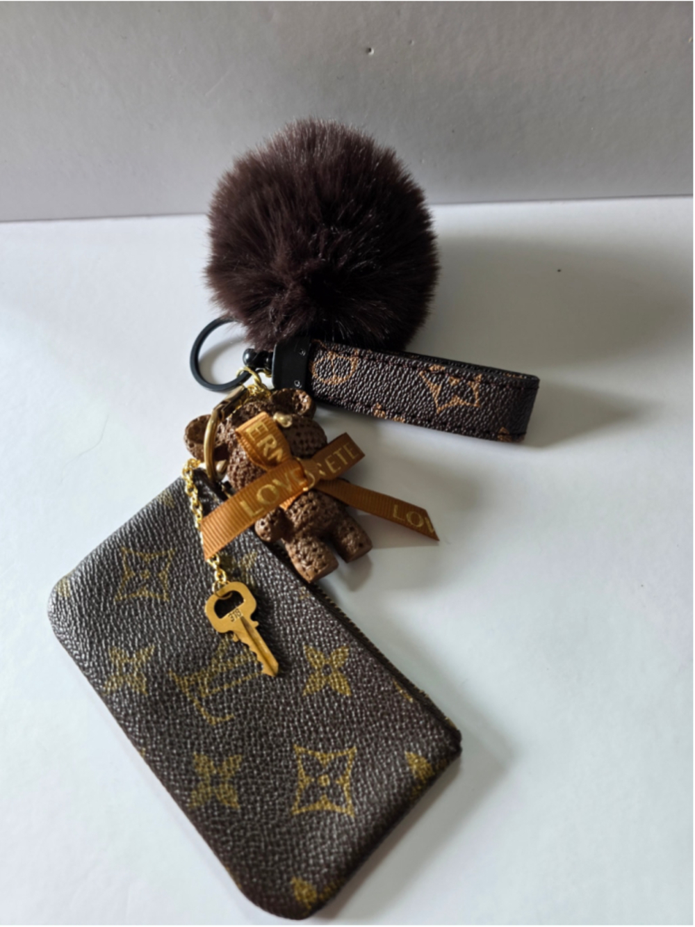 Authentic Louis Vuitton Key Cles & #318 Key Custom Bag Charm